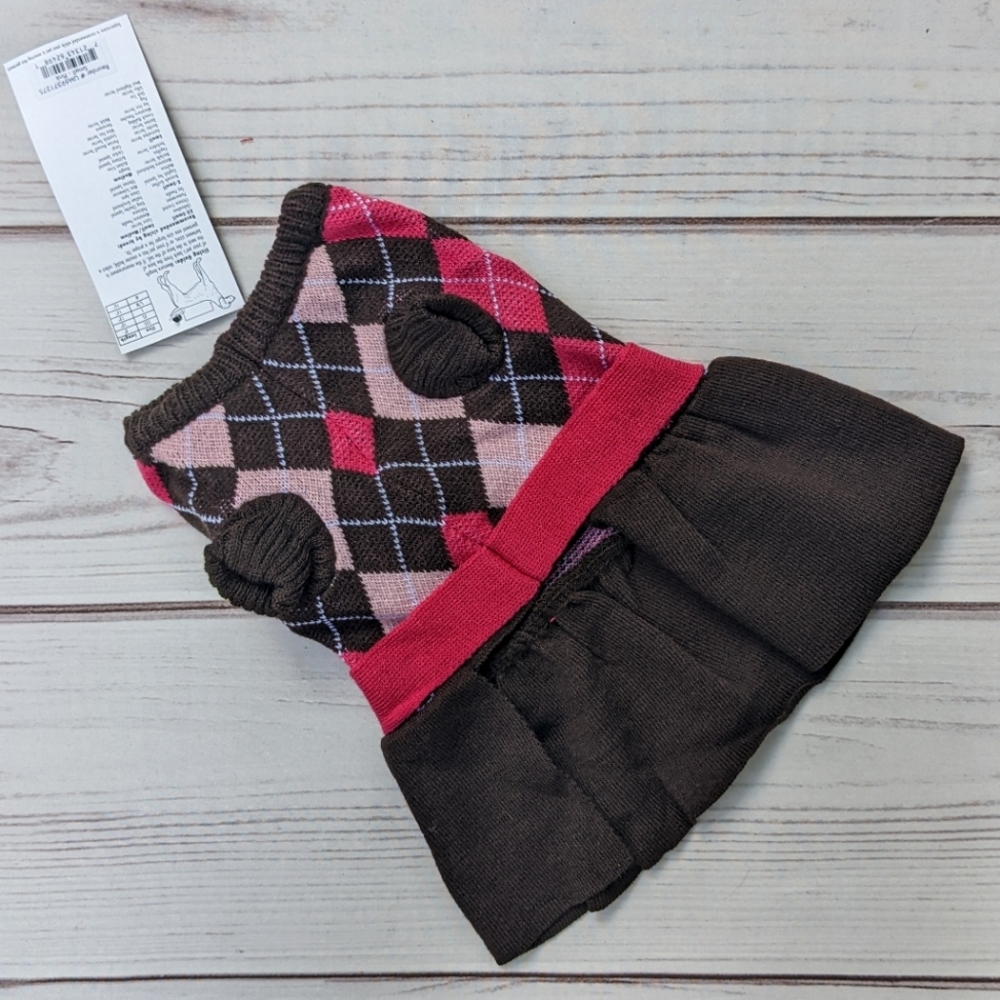 🚨SALE🚨 $19 (Make Offer) Brown & Pink Preppy Sweater Dress 🏆HP🏆 - Picture 2 of 5